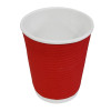 Fiesta Recyclable Takeaway Coffee Cups Ripple Wall Red 225ml / 8oz