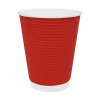Fiesta Takeaway Coffee Cups Ripple Wall Red 340ml / 12oz