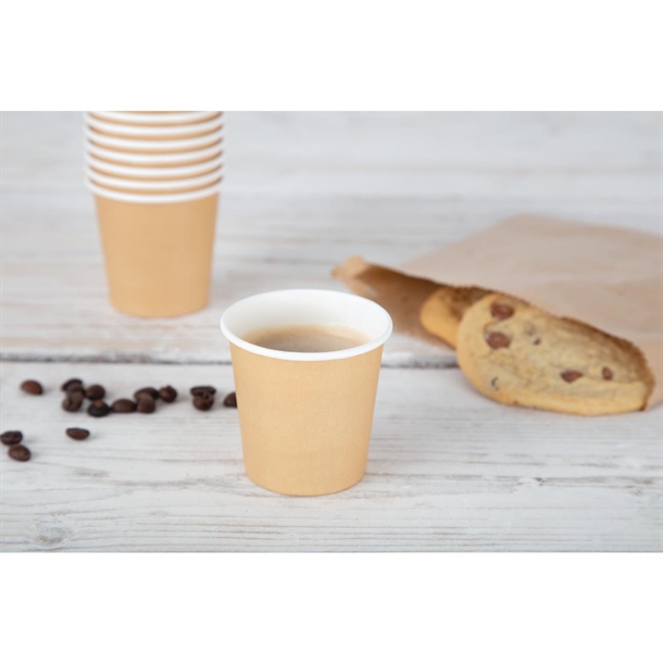 Fiesta Recyclable Hot Cup Single Wall Kraft 114ml (50 Pack) Fiesta Recyclable Hot Cup Single Wall Kraft 114ml (50 Pack)