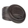 Fiesta Compostable Lid for Hot Cups Black 340/455ml (50 Pack) Fiesta Compostable Lid for Hot Cups Black 340/455ml (50 Pack)