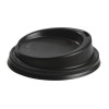 BioPak PS Plastic Lids for BioPak BioCups 80mm Black (1000 Pack)