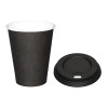 Fiesta Hot Cups Single Wall Black with Black Lid 225ml (1000 Pack)