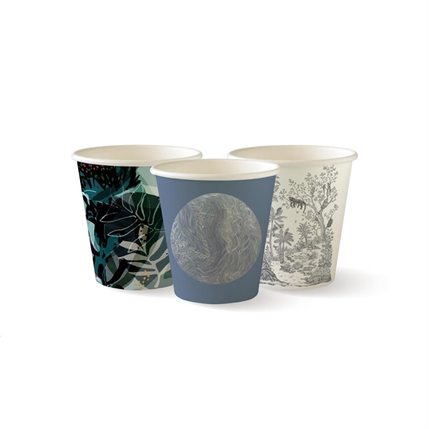 BioPak Art Series Hot BioCups Single Wall 230ml / 6oz (1000 Pack)