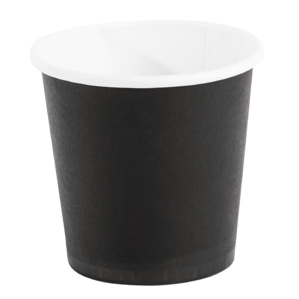 Fiesta Recyclable Hot Cup Single Wall Black 114ml (50 Pack) Fiesta Recyclable Hot Cup Single Wall Black 114ml (50 Pack)