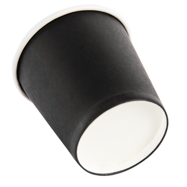 Fiesta Recyclable Hot Cup Single Wall Black 114ml (50 Pack) Fiesta Recyclable Hot Cup Single Wall Black 114ml (50 Pack)