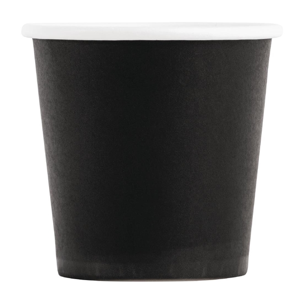 Fiesta Recyclable Hot Cup Single Wall Black 114ml (50 Pack) Fiesta Recyclable Hot Cup Single Wall Black 114ml (50 Pack)