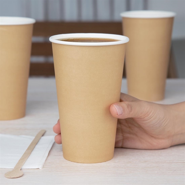 Fiesta Recyclable Hot Cup Single Wall Kraft 455ml (1000 Pack) Fiesta Recyclable Hot Cup Single Wall Kraft 455ml (1000 Pack)