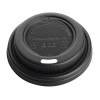 Fiesta Compostable Lid for Hot Cups Black 114ml (1000 Pack)