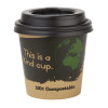 Fiesta Compostable Lid for Hot Cups Black 114ml (1000 Pack)