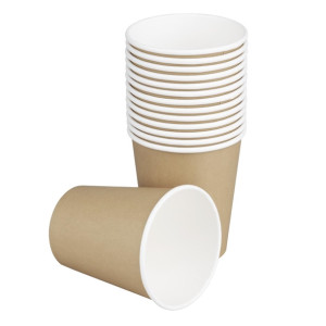 Fiesta Recyclable Hot Cups Single Wall Kraft 170ml (50 Pack)