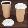 Fiesta Compostable Bagasse Hot Cup Lid 90mm for 340ml Cup (1000 Pack)