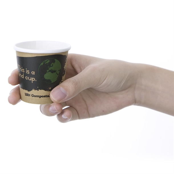 Fiesta Compostable Hot Cup Single Wall Kind 114ml (1000 Pack)