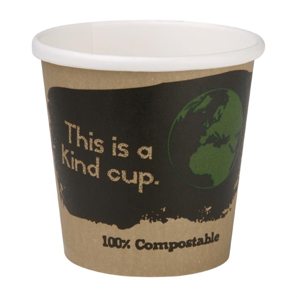 Fiesta Compostable Hot Cup Single Wall Kind 114ml (50 Pack)