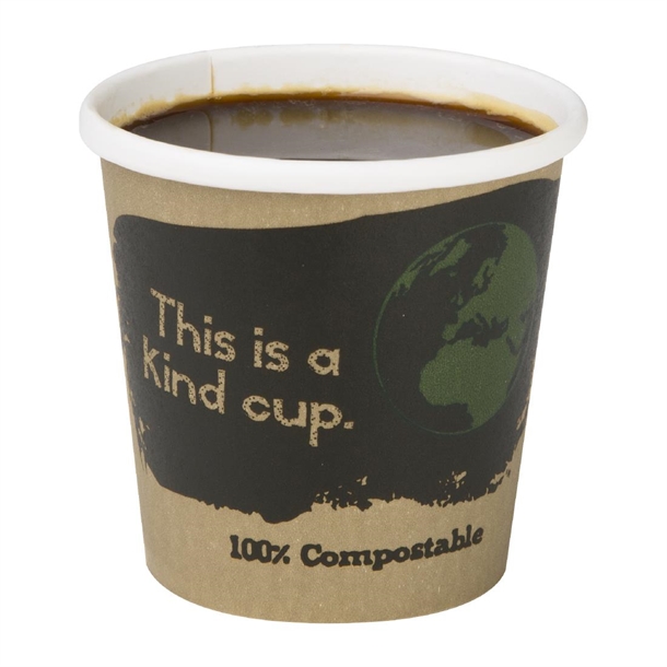 Fiesta Compostable Hot Cup Single Wall Kind 114ml (1000 Pack)