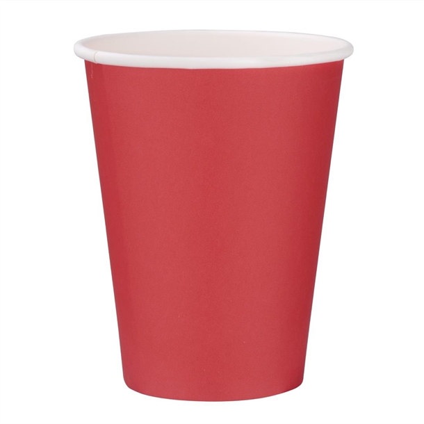 Fiesta Takeaway Coffee Cups Single Wall Red 340ml / 12oz Fiesta Takeaway Coffee Cups Single Wall Red 340ml / 12oz