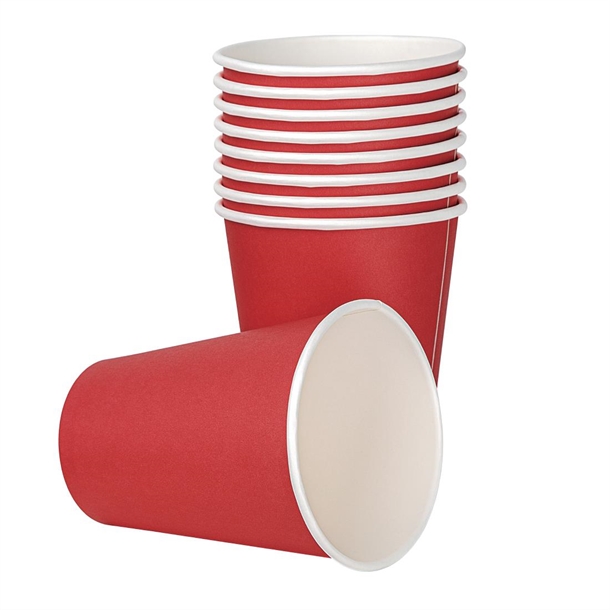 Fiesta Takeaway Coffee Cups Single Wall Red 340ml / 12oz Fiesta Takeaway Coffee Cups Single Wall Red 340ml / 12oz