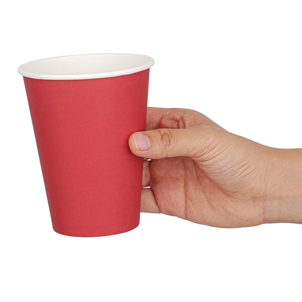 Fiesta Takeaway Coffee Cups Single Wall Red 340ml / 12oz Fiesta Takeaway Coffee Cups Single Wall Red 340ml / 12oz