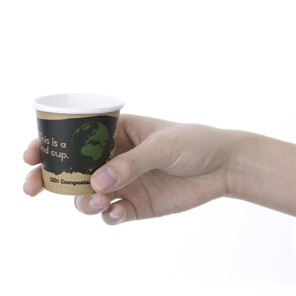 Fiesta Compostable Hot Cup Single Wall Kind 114ml (50 Pack)
