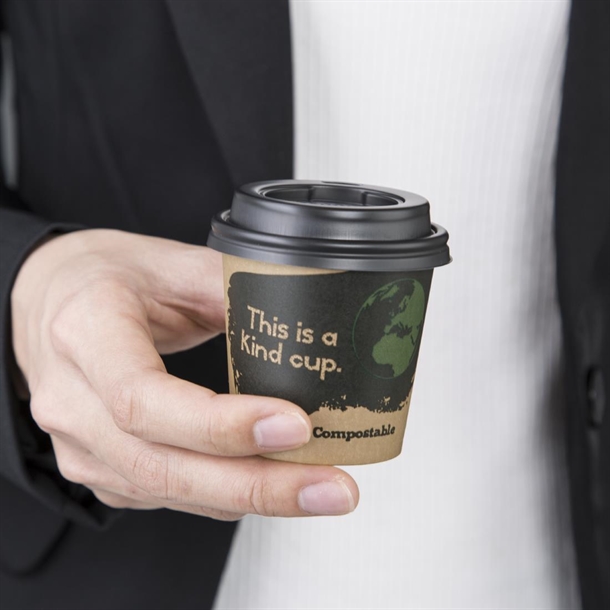 Fiesta Compostable Hot Cup Single Wall Kind 114ml (50 Pack)