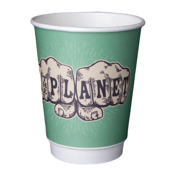 Detpak Grasp the Moment 90mm Double Wall PLA Hot Cup - 360ml (Pack 500) Detpak Grasp the Moment 90mm Double Wall PLA Hot Cup - 360ml (Pack 500)