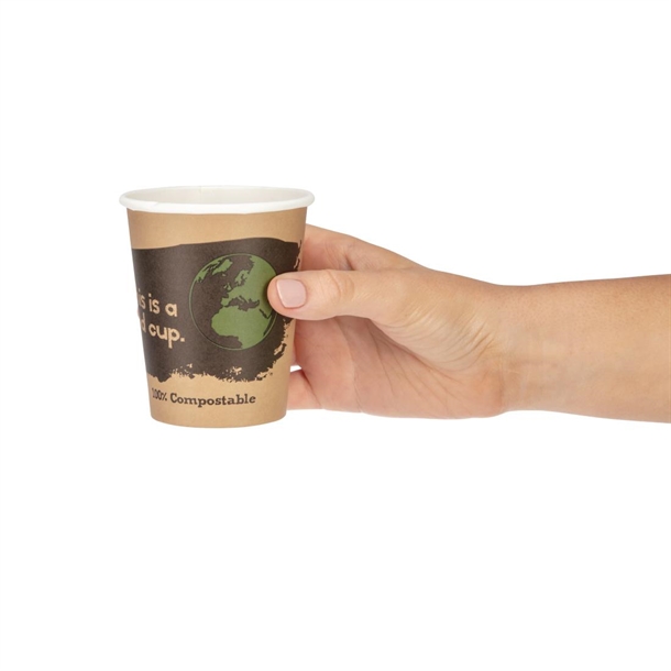 Fiesta Compostable Hot Cup Single Wall Kind 255ml (50 Pack)
