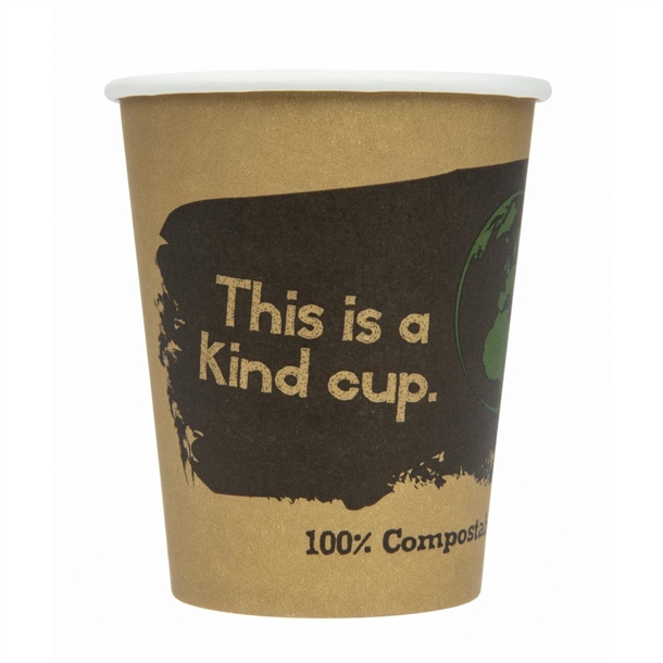 Fiesta Compostable Hot Cup Single Wall Kind 255ml (50 Pack)