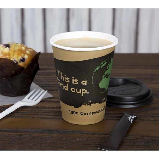 Fiesta Compostable Hot Cup Single Wall Kind 255ml (50 Pack)