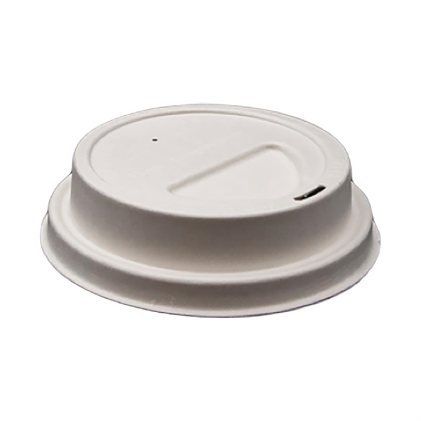 Detpak Sugarcane Hot Cup Lid White - 90mm (Pack 1000) Detpak Sugarcane Hot Cup Lid White - 90mm (Pack 1000)