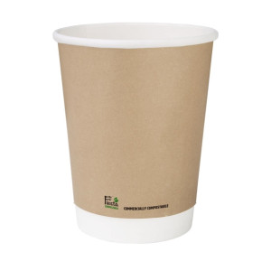 Fiesta Compostable Hot Cup Single Wall Kraft 225ml (1000 Pack)