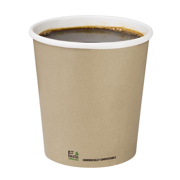 Fiesta Compostable Hot Cup Single Wall Kraft 225ml (1000 Pack)