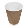 Fiesta Recyclable Hot Cup Ripple Wall Kraft 225ml (25 Pack)