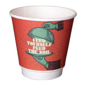 Detpak Grasp the Moment 90mm Squat Double Wall PLA Hot Cup - 300ml (Pack 500)