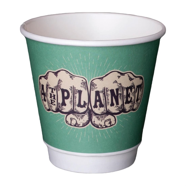 Detpak Grasp the Moment 90mm Squat Double Wall PLA Hot Cup - 300ml (Pack 500)