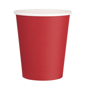 Fiesta Recyclable Hot Cup Single Wall Red 225ml (50 Pack)