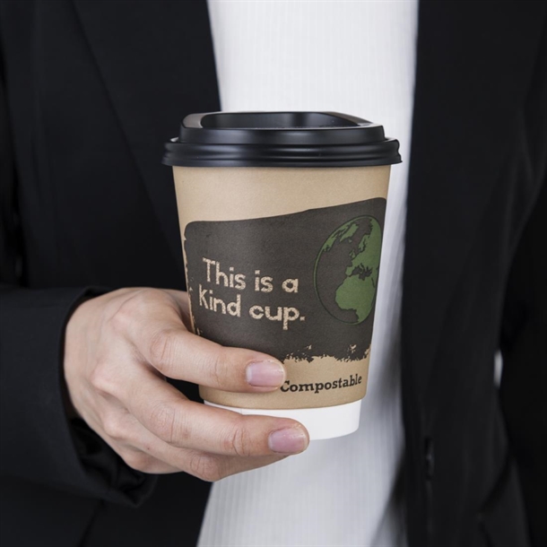 Fiesta Compostable Hot Cup Double Wall Kind  340ml (25 Pack)