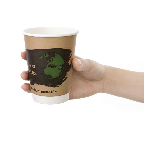 Fiesta Compostable Hot Cup Double Wall Kind  340ml (25 Pack)