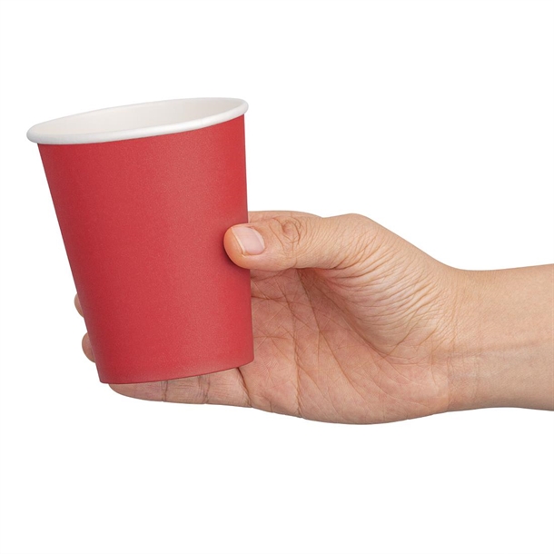 Fiesta Recyclable Hot Cup Single Wall Red 225ml (50 Pack) Fiesta Recyclable Hot Cup Single Wall Red 225ml (50 Pack)