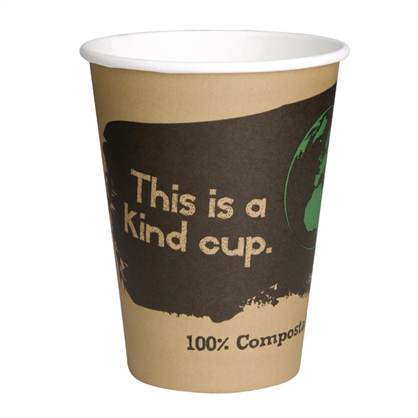Fiesta Compostable Hot Cup Single Wall Kind 340ml (50 Pack)