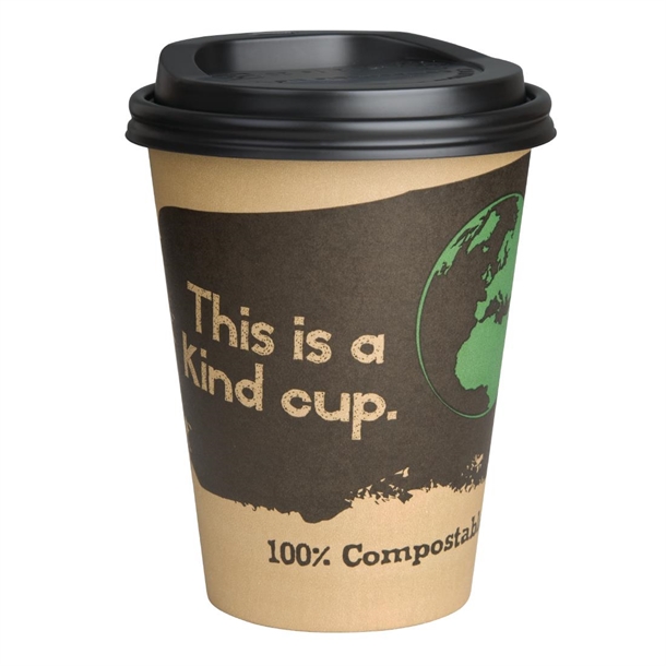 Fiesta Compostable Hot Cup Single Wall Kind 340ml (50 Pack)