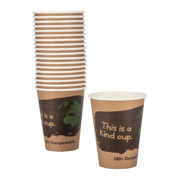 Fiesta Compostable Hot Cup Single Wall Kind 340ml (50 Pack)