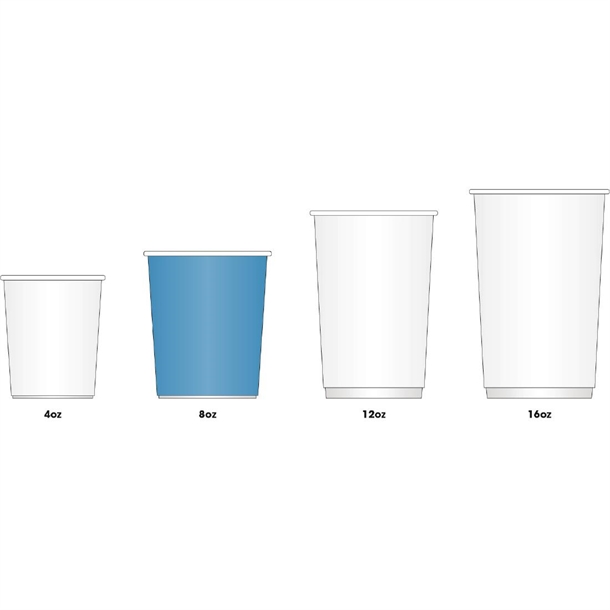 Fiesta Recyclable Hot Cup Single Wall Red 225ml (50 Pack)