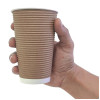 Fiesta Recyclable Hot Cup Ripple Wall Kraft 455ml (25 Pack)