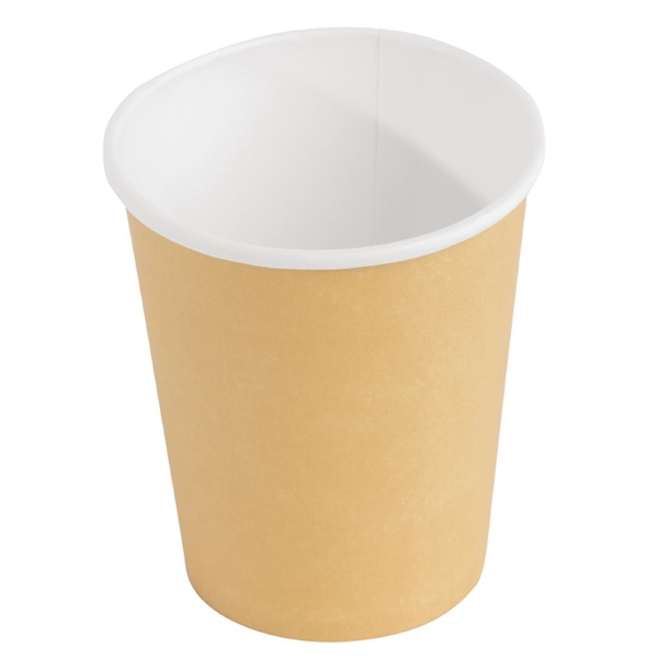 Fiesta Recyclable Hot Cup Single Wall Kraft 225ml (50 Pack)