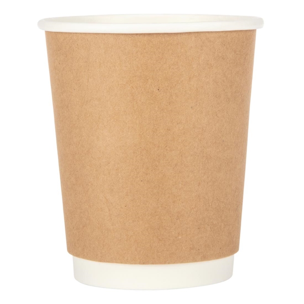 Fiesta Recyclable Hot Cup Double Wall Kraft 225ml (25 Pack)
