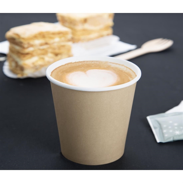 Fiesta Compostable Hot Cups Single Wall Kraft 170ml (1000 Pack)