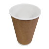 Fiesta Recyclable Hot Cup Ripple Wall Kraft 455ml (500 Pack)