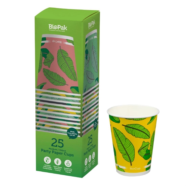 BioPak Cold Paper BioCup - 390ml (25 Pack)