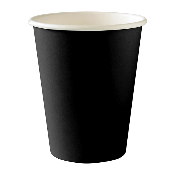 BioPak BioCup Single Wall Black - 280ml  80mm(Pack 1000)