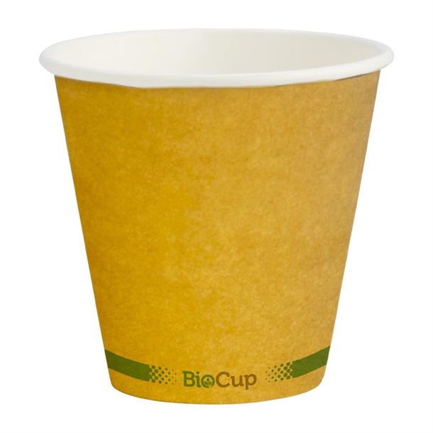 BioPak Hot Paper BioCup Single Wall Green Stripe 280ml / 90mm Kraft (Pack 1000) BioPak Hot Paper BioCup Single Wall Green Stripe 280ml / 90mm Kraft (Pack 1000)
