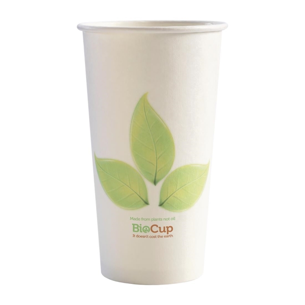 BioPak BioCup Single Wall Leaf - 510ml 16oz 90mm (Pack 1000) BioPak BioCup Single Wall Leaf - 510ml 16oz 90mm (Pack 1000)